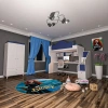Klasik Masalı Ranza ve 2 Kapılı Gardrop Mdf