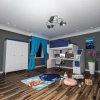 Klasik Masalı Ranza ve 3 Kapılı Gardrop Mdf