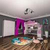 Klasik Masalı Ranza ve 3 Kapılı Gardrop Mdf