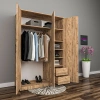 Latte 3 Kapılı Gardrop Mdf
