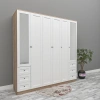 Lilya 6 Kapılı Çıtalı Kapak Gardrop Mdf