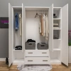 Melisa 4 Kapılı 2 Çekmeceli Gardrop Mdf