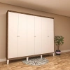 Papatya 6 Kapılı Gardırop Mdf