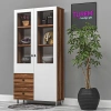 Prizma Camlı Vitrin Mdf