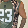 23 Leopar Desenli Sleeves Haki