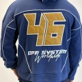 46 Rossi Nakış Detaylı Hoodie Lacivert