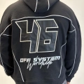 46 Rossi Nakış Detaylı Hoodie Siyah