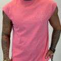 Nakış Detaylı Sleeveless T-shirt Pembe