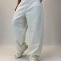 Tky Süper Baggy Yıkamalı Pantolon Beyaz