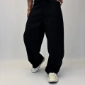 Tky Süper Baggy Yıkamalı Pantolon Siyah
