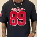 Hasır 89 Saten Aplikeli T-Shirt Siyah