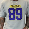 Hasır 89 Saten Aplikeli T-Shirt Gri