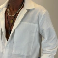 Organic Tencel Dikiş Detaylı Takım Beyaz