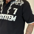 7 Off System Szn Polo Yaka T-shirt Siyah