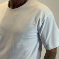 Açık Yaka Relax Fit T-shirt Gri