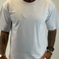 Açık Yaka Relax Fit T-shirt Gri