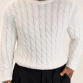 Angora Örgü Kazak Ekru