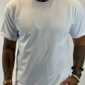 Çift Yaka Relax Fit T-shirt Beyaz