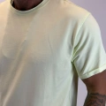 Çift Yaka Relax Fit T-shirt Sarı