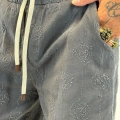 Gabardin Desenli Long Shorts Antrasit