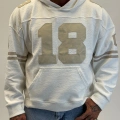 Guard 18 Nakış Detaylı Hoodie Ekru