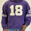 Guard 18 Nakış Detaylı Hoodie Mor