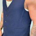 Kolsuz Gömlek Yelek Lacivert