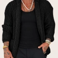 Long Knıt Cardigan Siyah