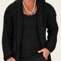 Long Knıt Cardigan Siyah