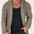 Long Knıt Cardigan Vizon