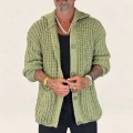 Long Knıt Cardigan Yeşil
