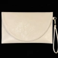 Milano Deri Clutch Krem