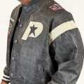 Off System Vintage Crop Bomber Beyaz