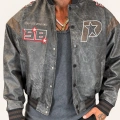 Off System Vintage Crop Bomber Kahve