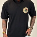 Rose Polo Yaka T-shirt Siyah