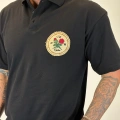 Rose Polo Yaka T-shirt Siyah
