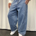Süper Baggy Denim Pantolon Mavi