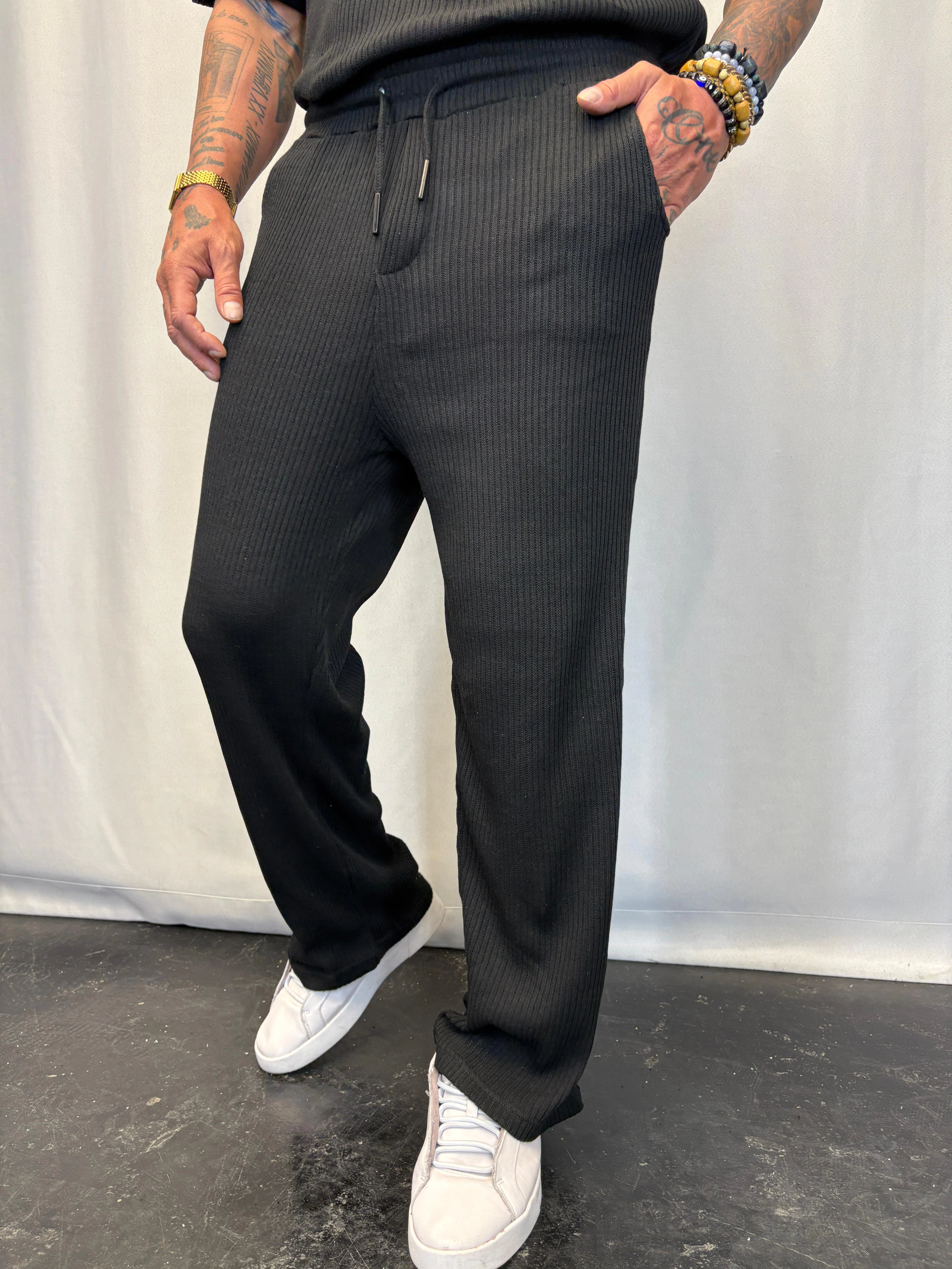 Triko Örme Takım Siyah