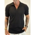 %100 Pamuk Şeritli Fermuarlı T-shirt Siyah
