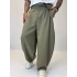 Baloon Kuşaklı Pantolon Haki