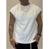 Nakış Detaylı Sleeveless T-shirt Beyaz