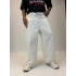 Tky Süper Baggy Yıkamalı Pantolon Beyaz