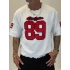 Hasır 89 Saten Aplikeli T-Shirt Beyaz