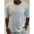 Açık Yaka Relax Fit T-shirt Beyaz