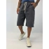 Gabardin Desenli Long Shorts Antrasit