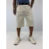 Gabardin Desenli Long Shorts Beyaz