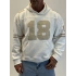 Guard 18 Nakış Detaylı Hoodie Ekru