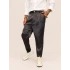 İnce Saten Double Paça Pileli Pantolon Lacivert