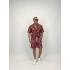 Kapitone Desenli Takım Bordo