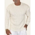 Knit Arcylic Yıpratma Kazak Bej